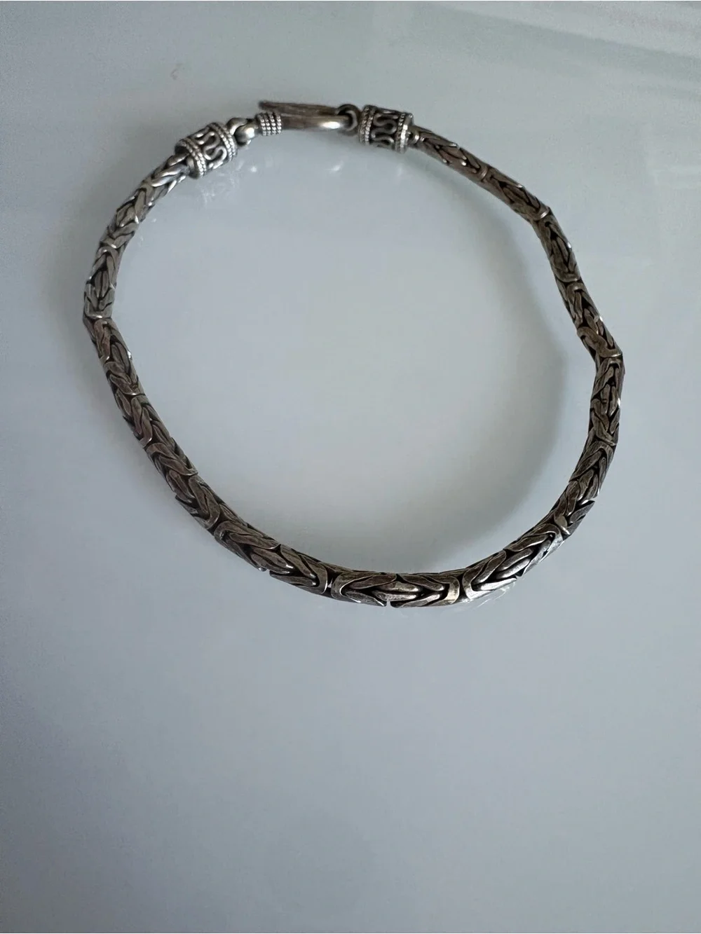 Bali Sterling Silver Byzantine Bracelet - Silver